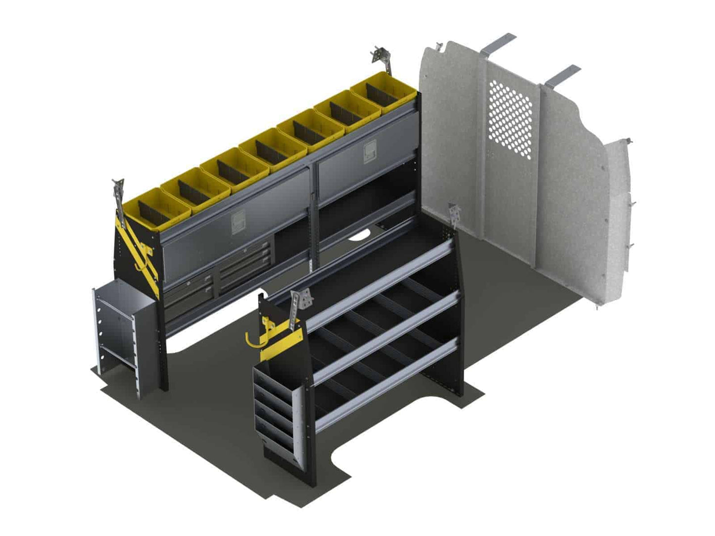 Electrician Van Shelving Package, Chevrolet Express, 135” WB