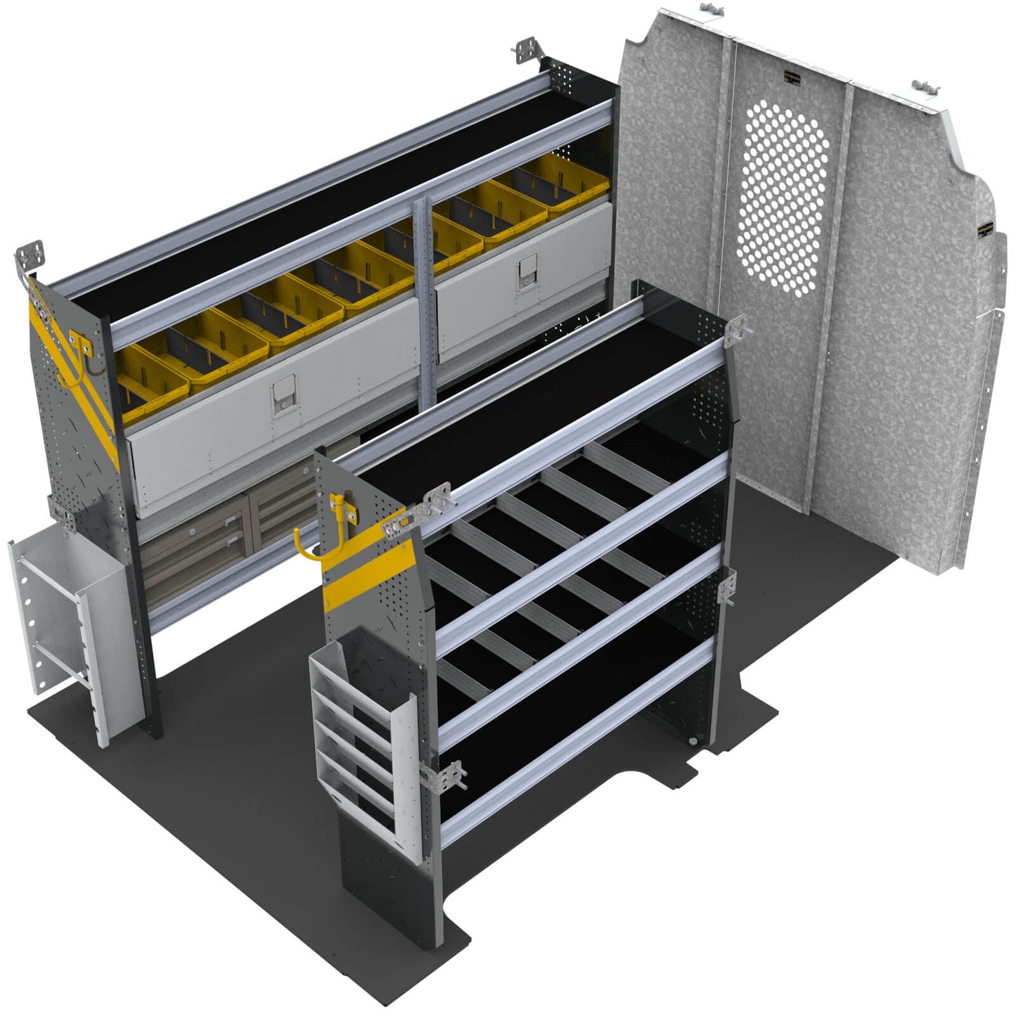 Electrician Van Shelving Package, Ford Transit Med Roof, 130” WB