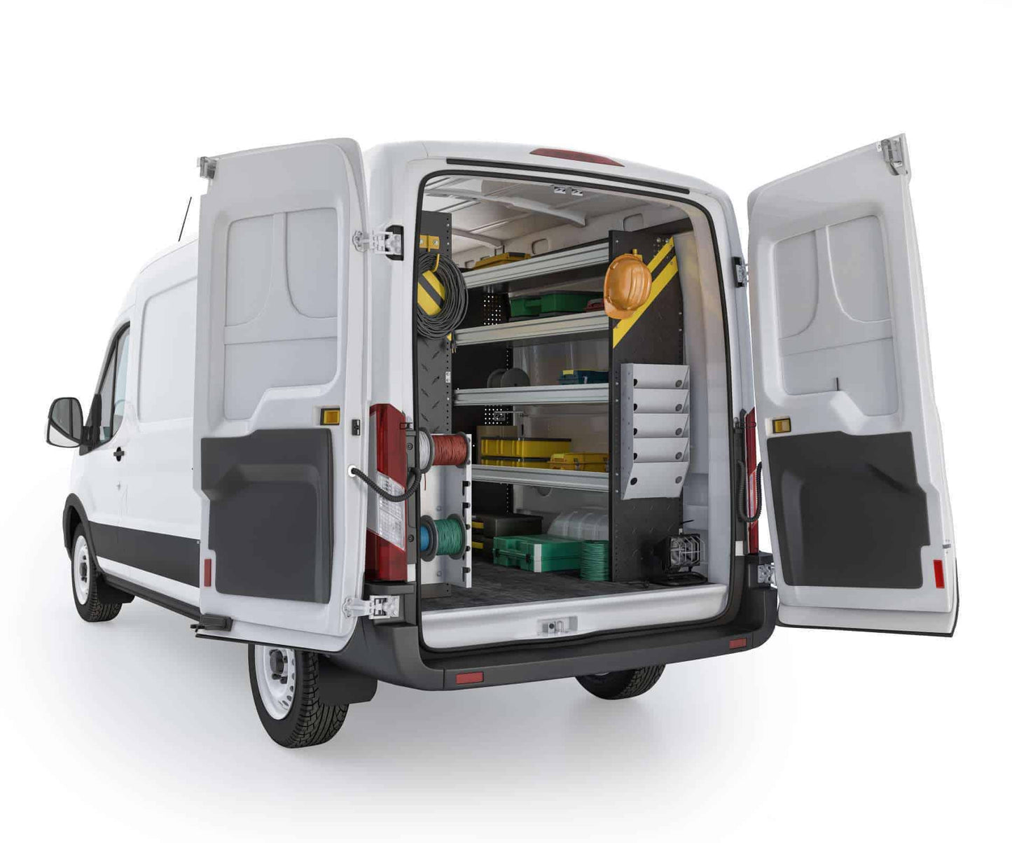 Electrician Van Shelving Package, Ford Transit Med Roof, 148” WB