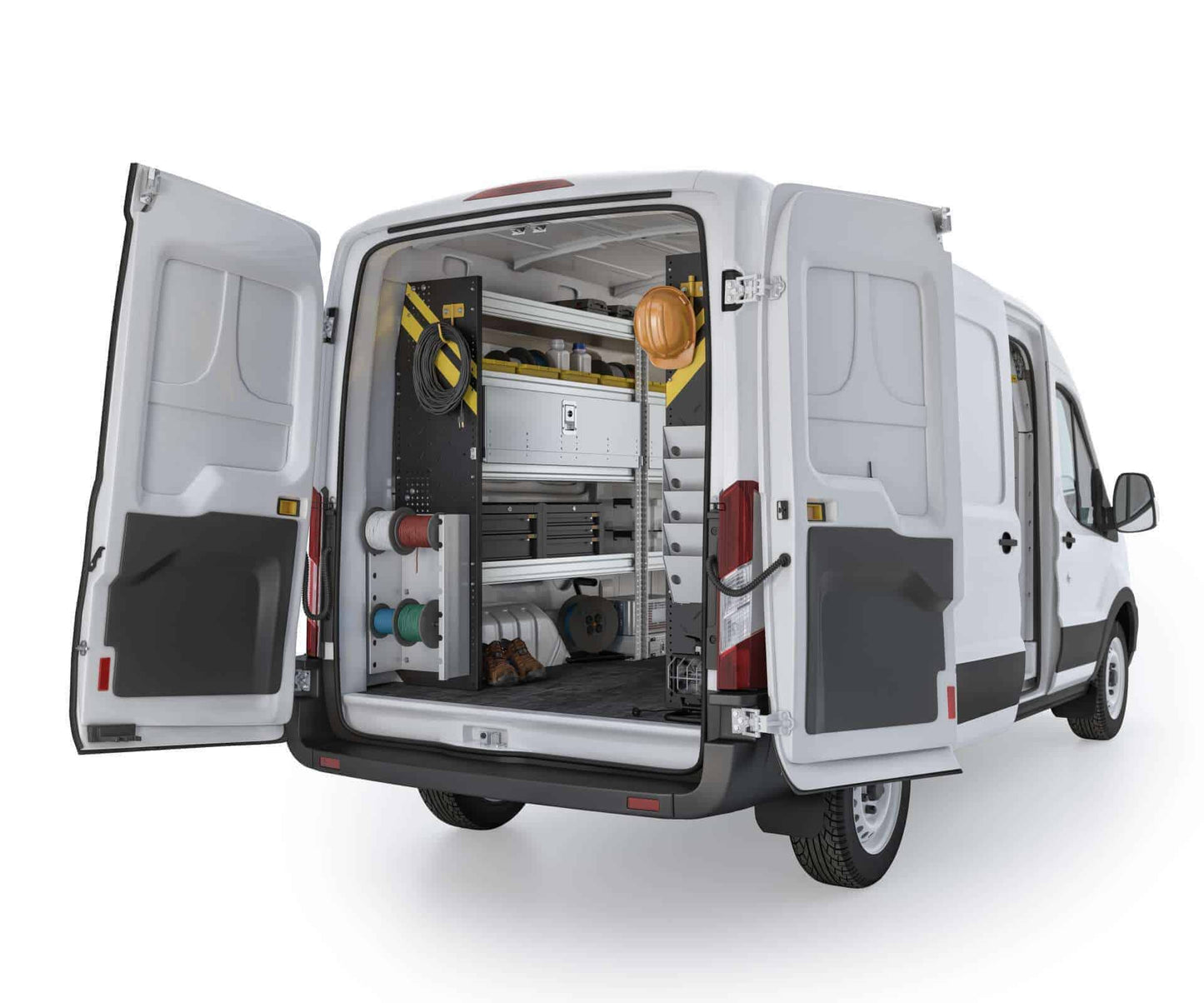 Electrician Van Shelving Package, Ford Transit Med Roof, 148” WB