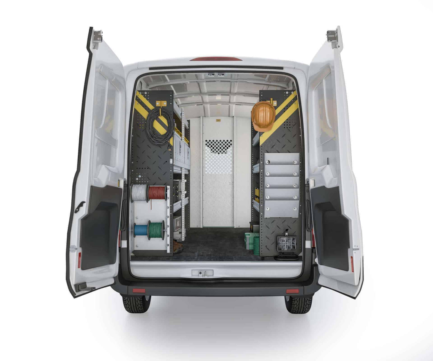 Electrician Van Shelving Package, Ford Transit Med Roof, 148” WB