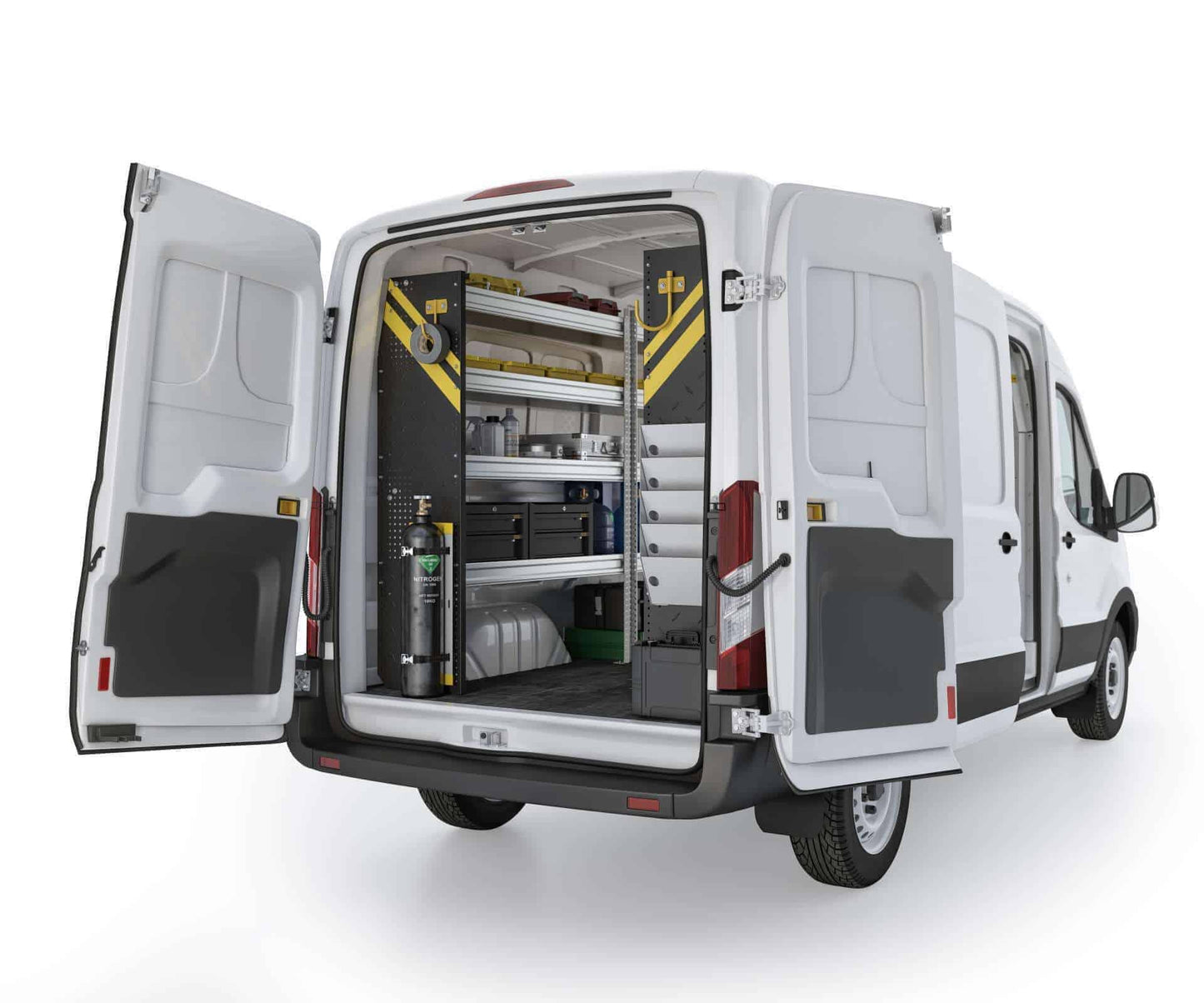 HVAC Van Shelving Package, Ford Transit Med Roof, 148” WB