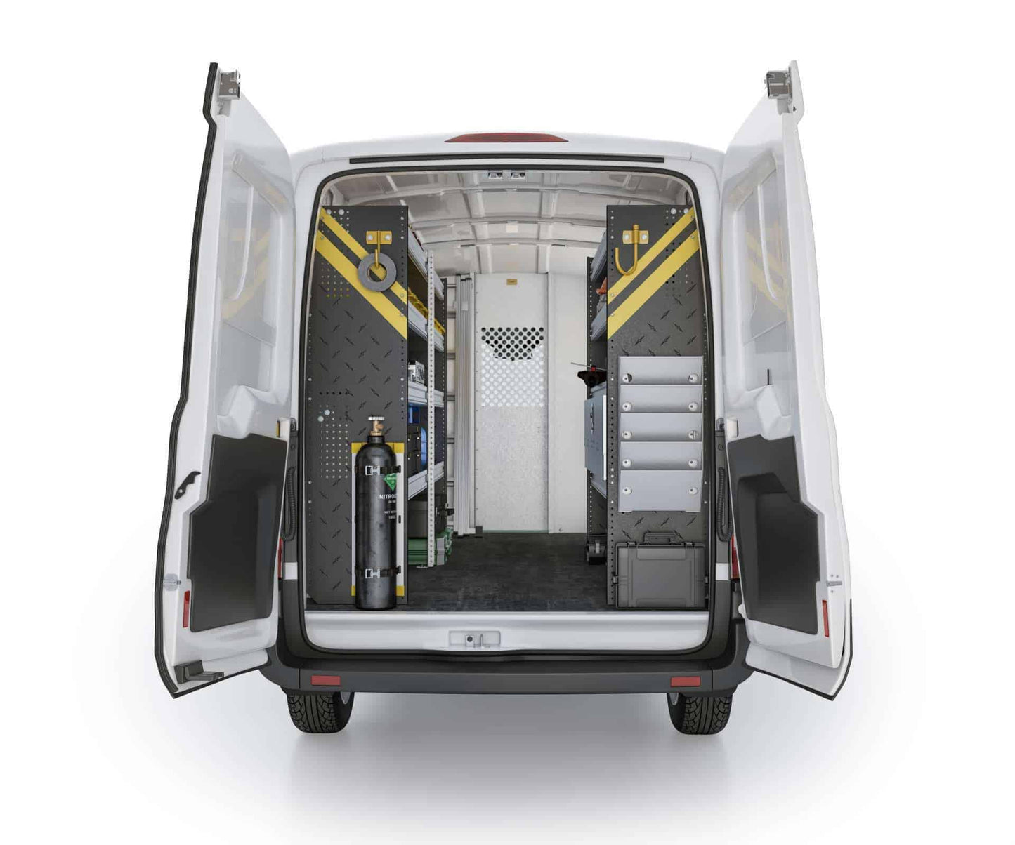 HVAC Van Shelving Package, Ford Transit Med Roof, 148” WB
