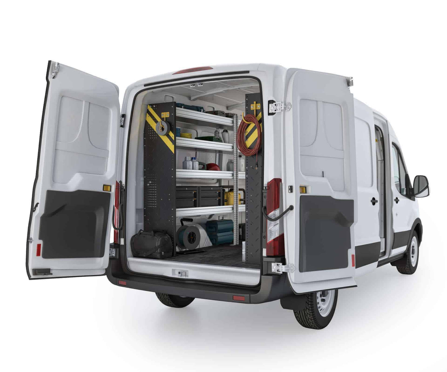 Mobile Service & Plumbing Van Shelving Package, Ford Transit Med Roof, 148” WB