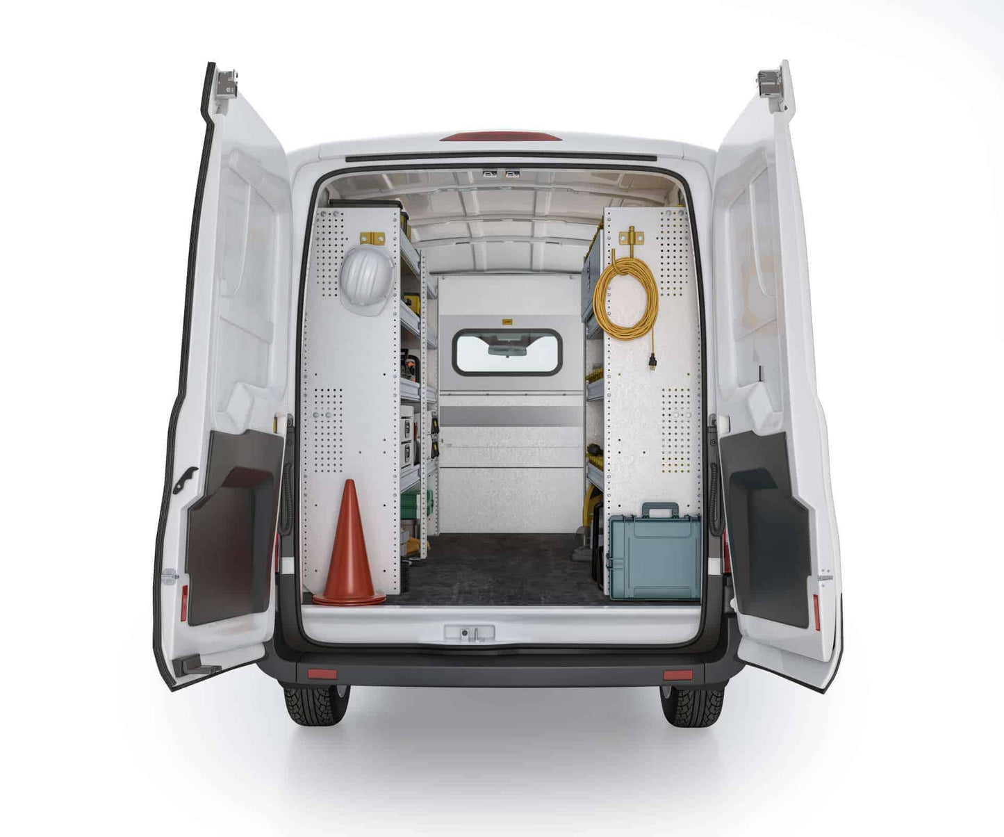 Aluminum Van Shelving Package, Ford Transit Med Roof, 148” WB