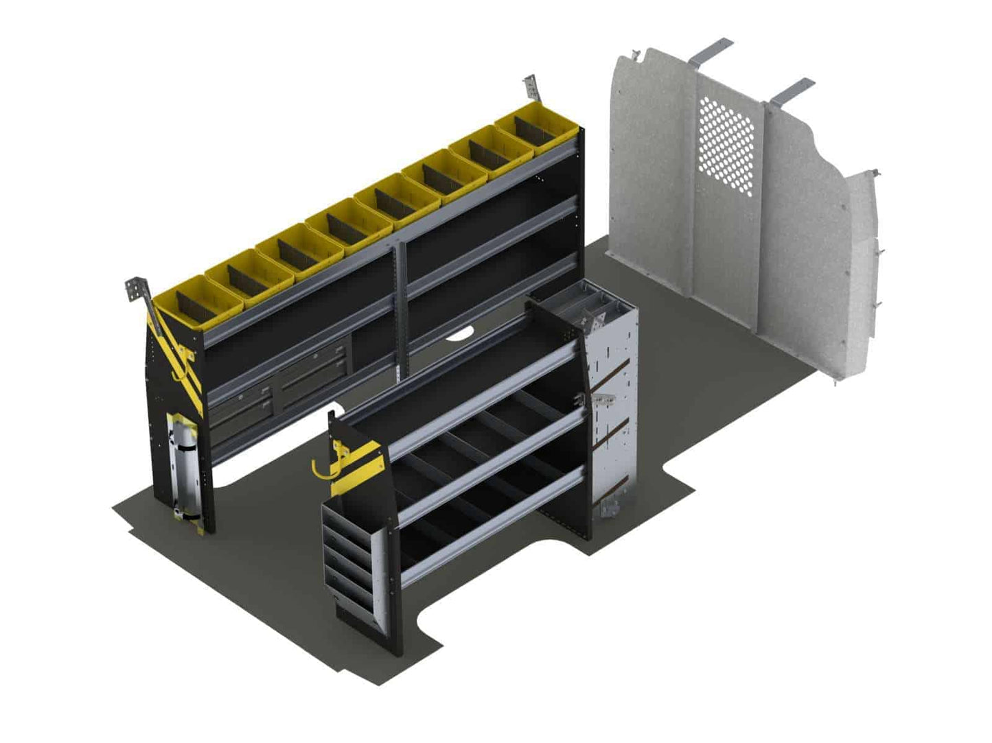 HVAC Van Shelving Package, Chevrolet Express, 155” WB
