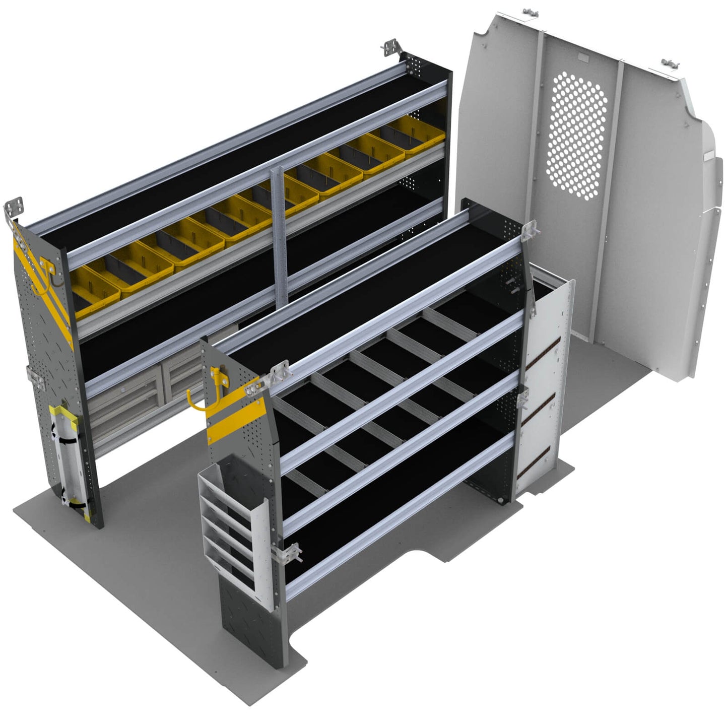 HVAC Van Shelving Package, Ford Transit Med Roof, 148” WB