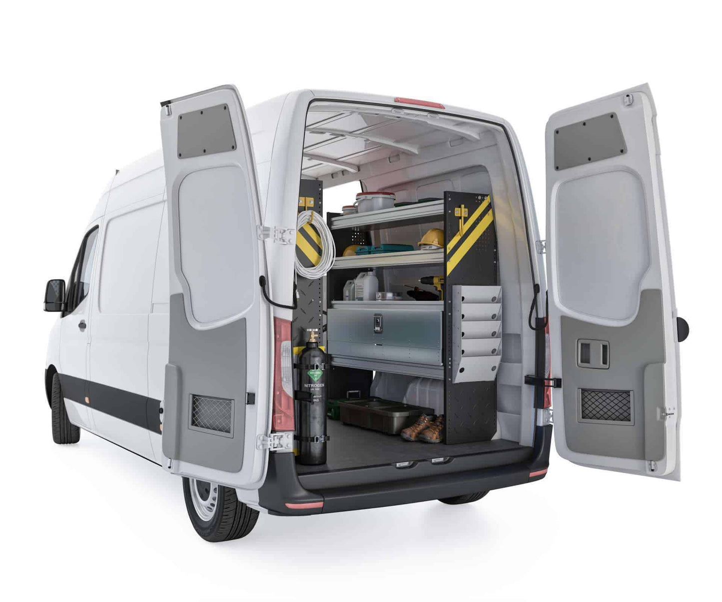 HVAC Van Shelving Package, Mercedes Sprinter, 144” WB