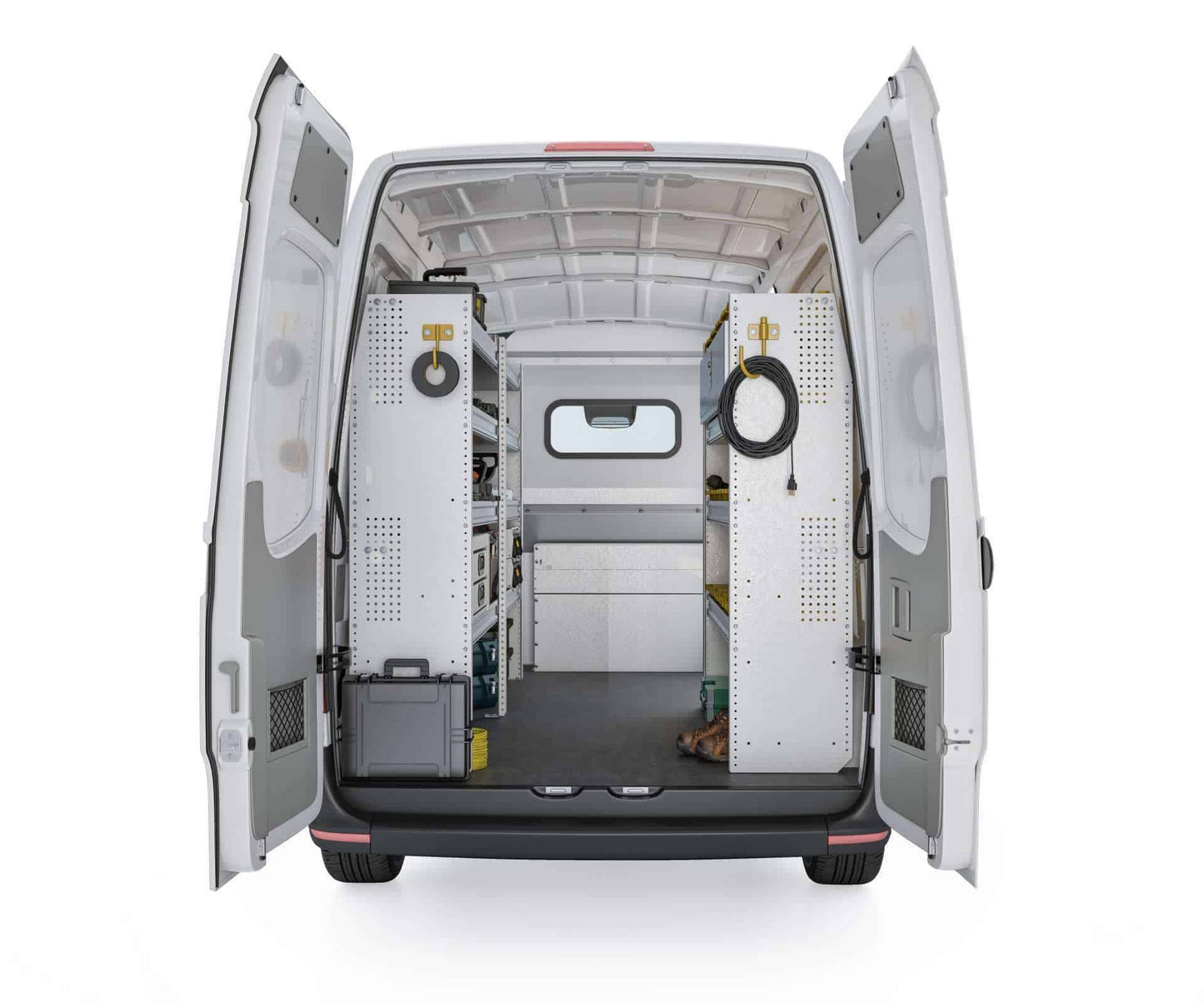 Aluminum Van Shelving Package, Mercedes Sprinter, 144” WB