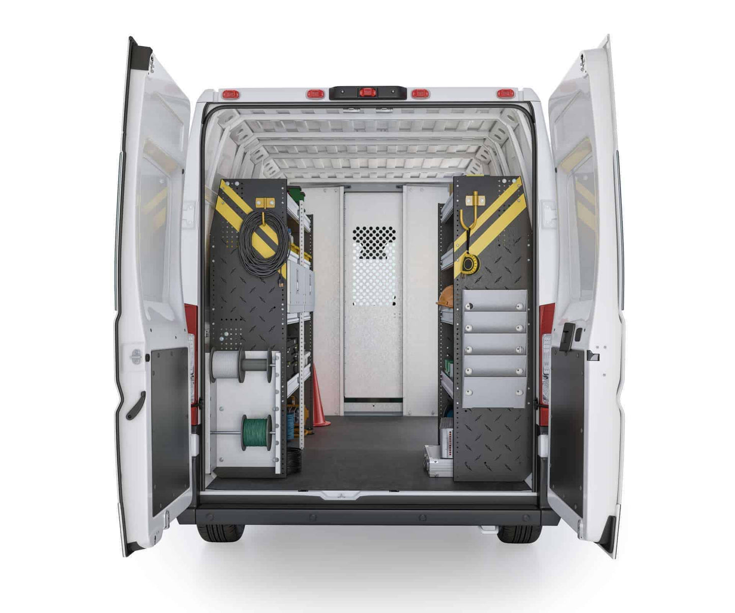 Electrician Van Shelving Package, RAM ProMaster, 118″ / 136″ WB