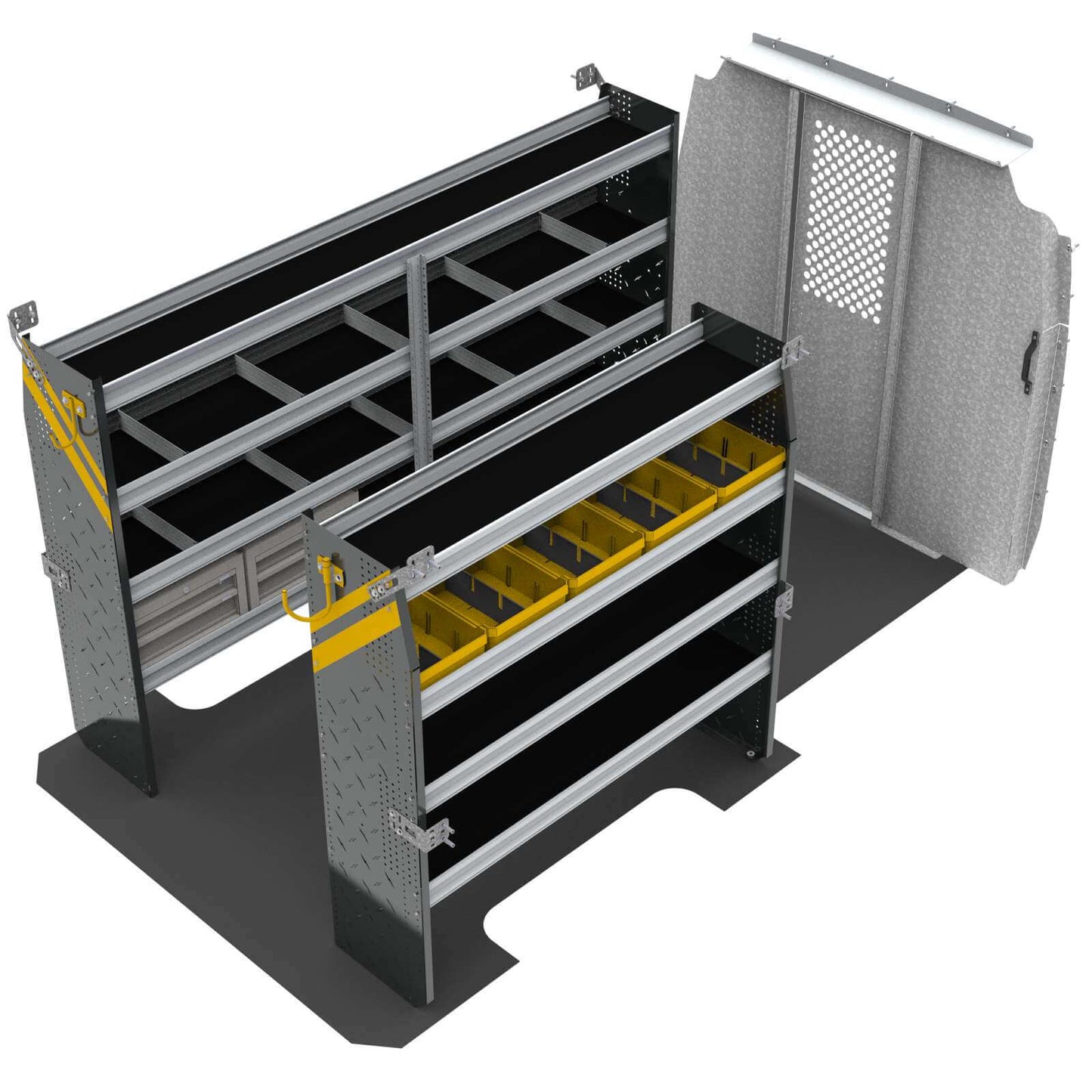 Mobile Service & Plumbing Van Van Shelving Package, Mercedes Sprinter, 144” WB