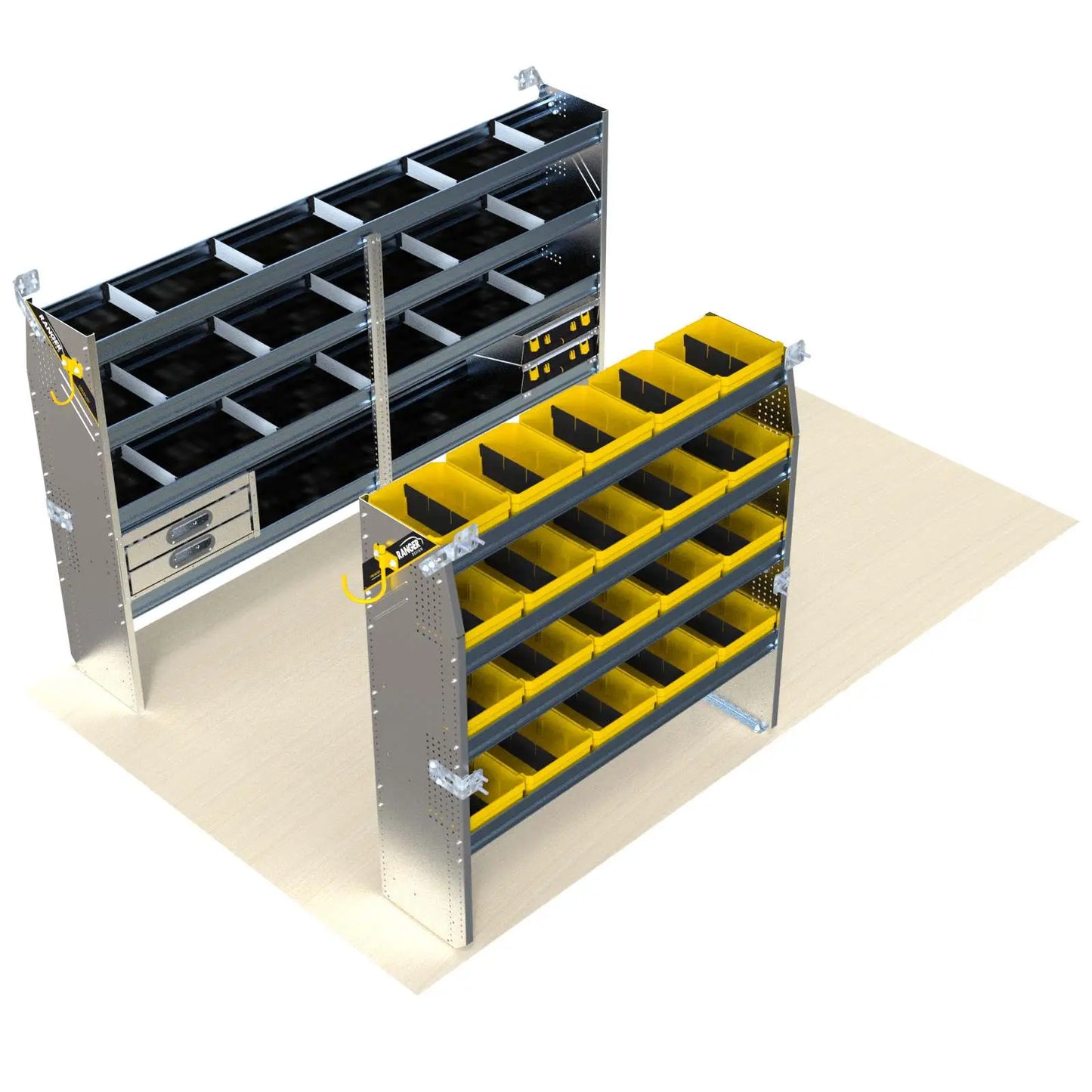 Aluminum Van Shelving Package, 10′ Box Truck/Enclosed Trailer
