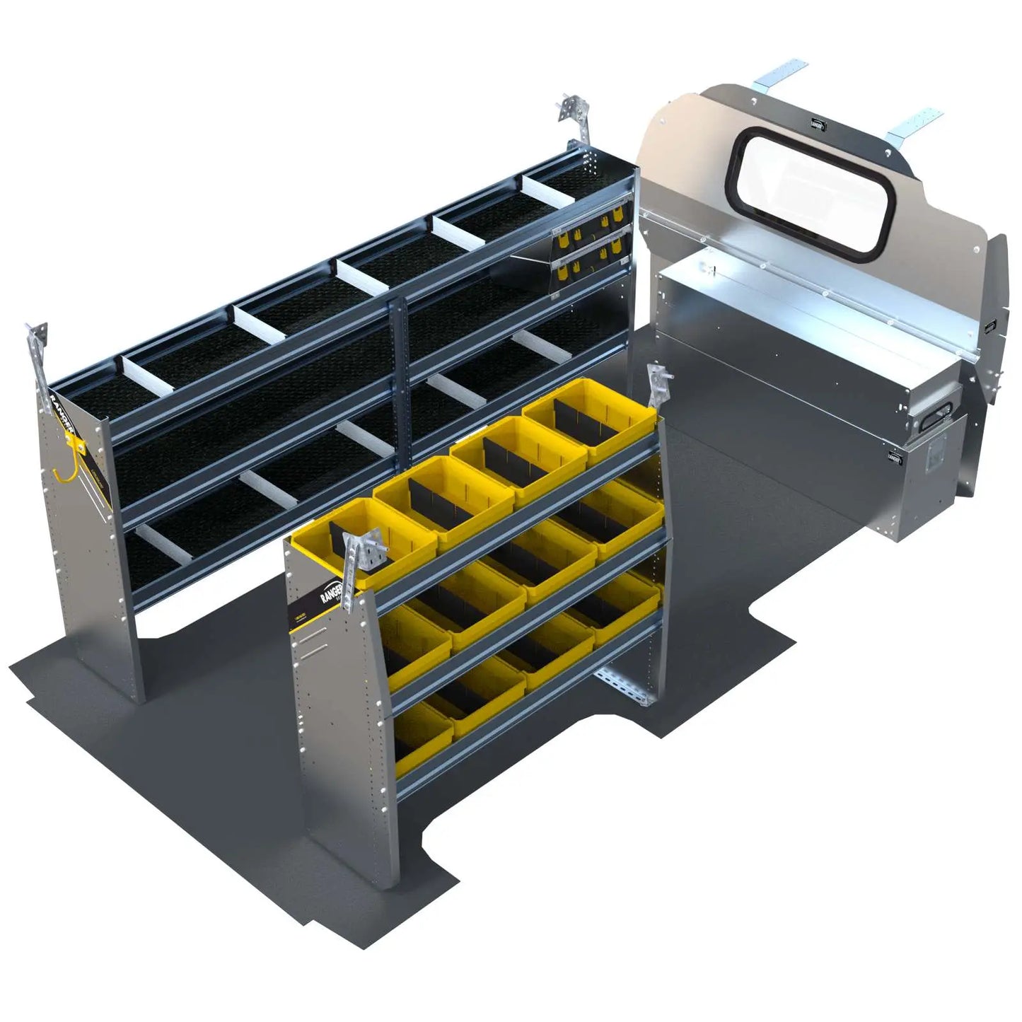 Aluminum Van Shelving Package, Chevrolet Express, 155” WB