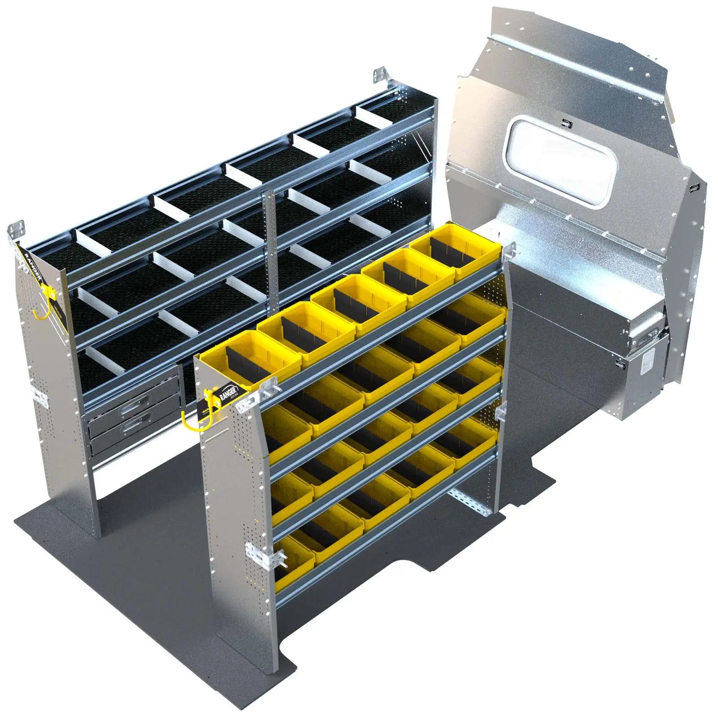 Aluminum Van Shelving Package, Ford Transit High Roof