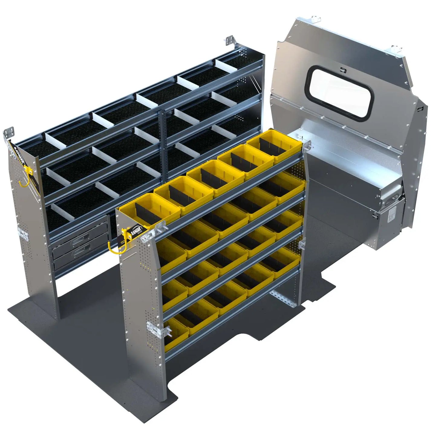 Aluminum Van Shelving Package, Ford Transit Med Roof, 148” WB