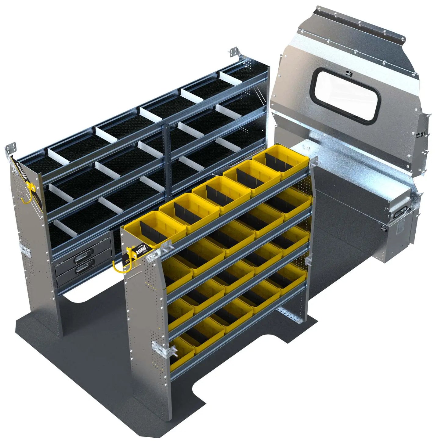 Aluminum Van Shelving Package, Mercedes Sprinter, 144” WB