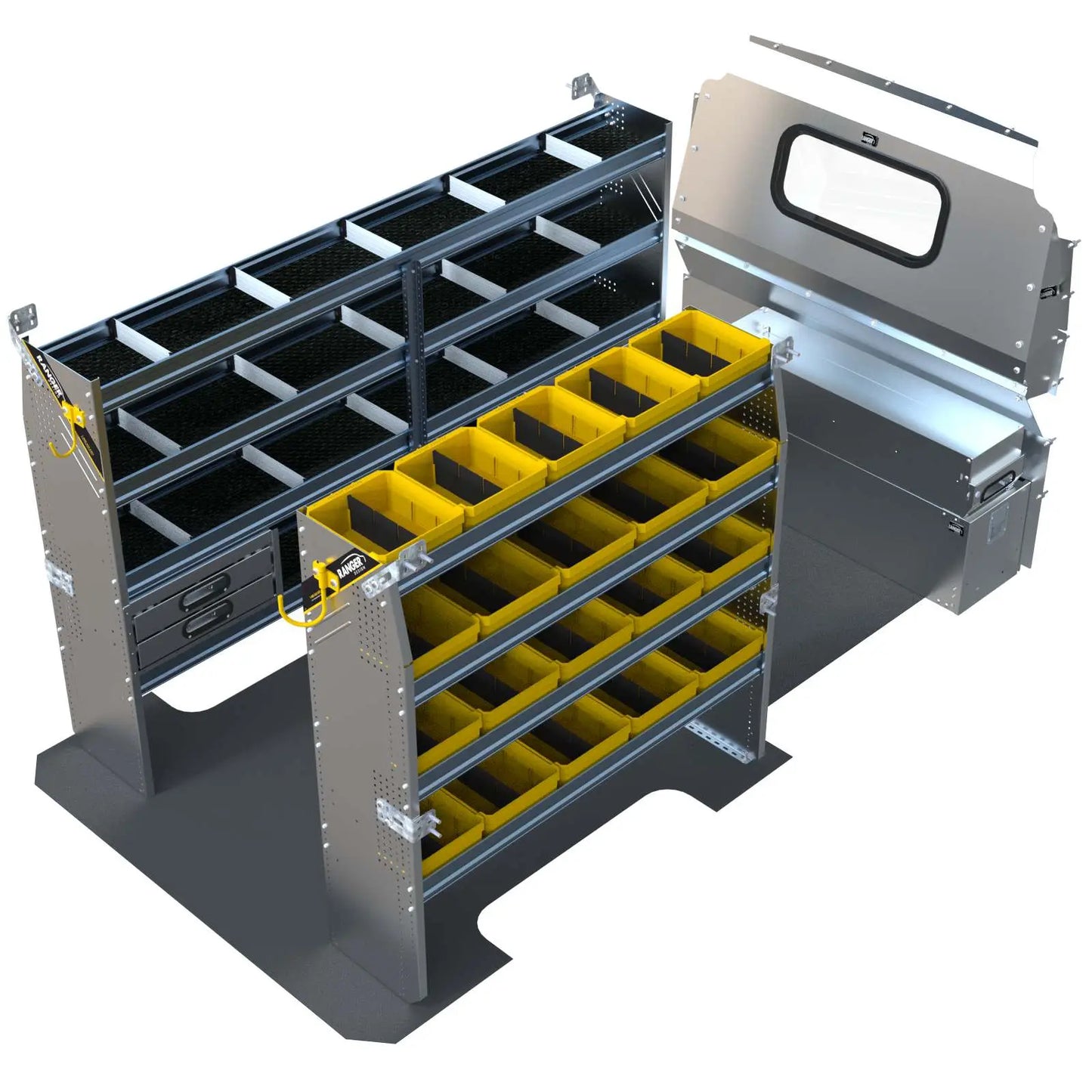 Aluminum Van Shelving Package, Mercedes Sprinter, 144” WB