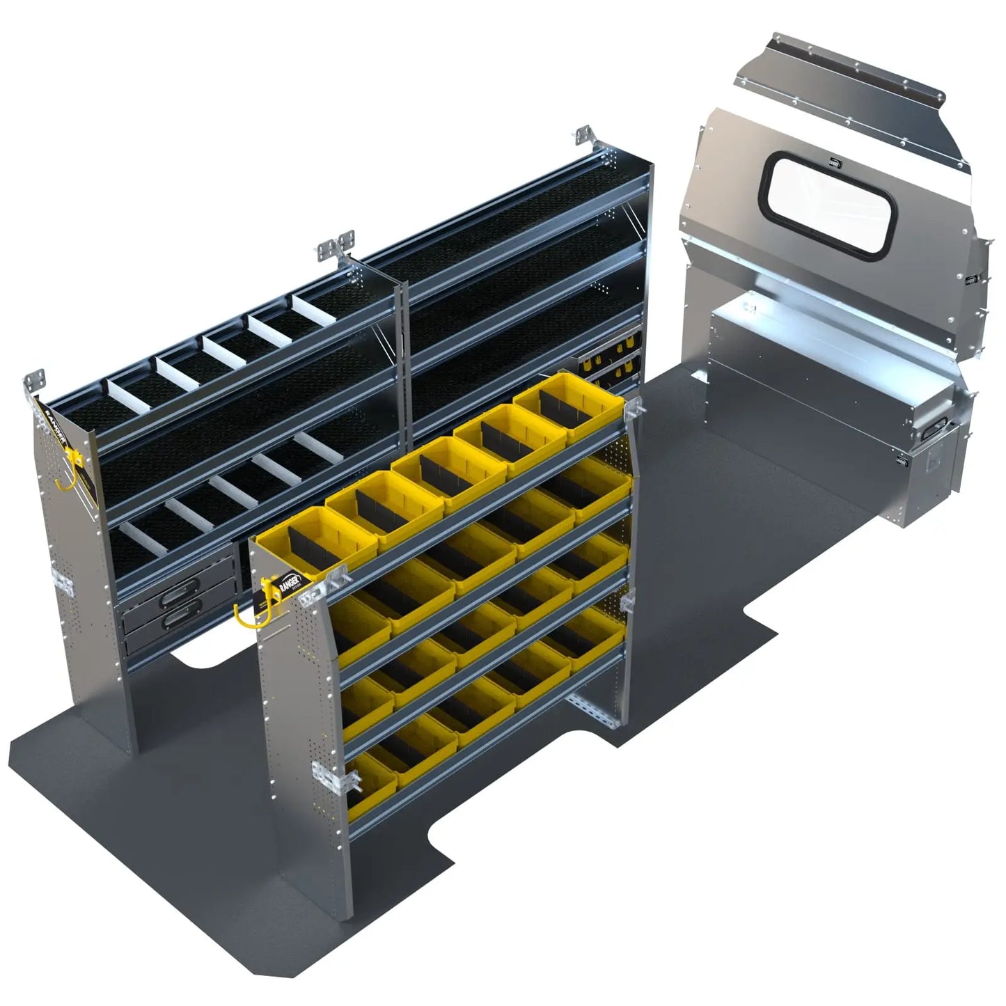 Aluminum Van Shelving Package, Mercedes Sprinter, 170” WB