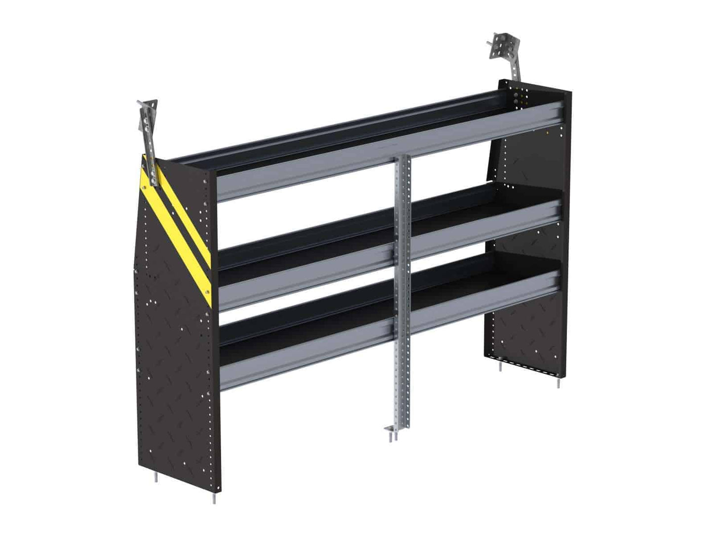 N4 Series Cargo Van Shelving, 72″ Wide, 3 Trays