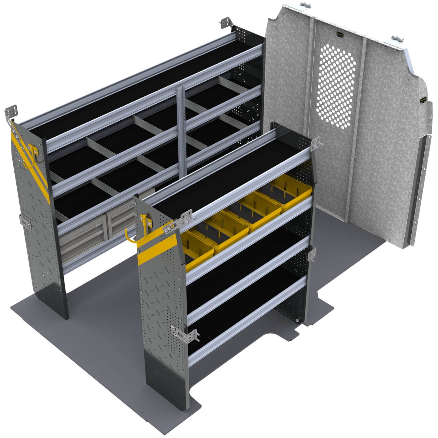 Mobile Service & Plumbing Van Shelving Package, Ford Transit Med Roof, 130” WB