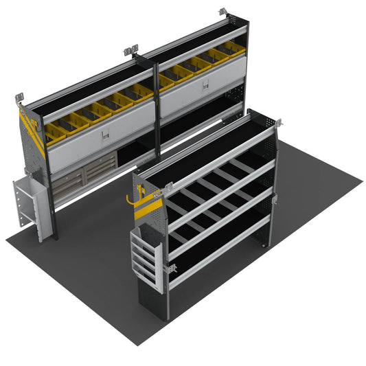 Electrician Van Shelving Package, 14′ Box Truck/Enclosed Trailer