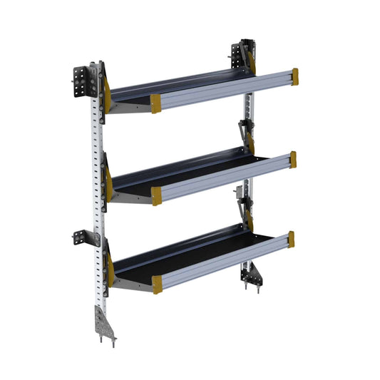 Fold-Away Cargo Van Foldable Shelving System, 3 Levels, 65″h x 48″w