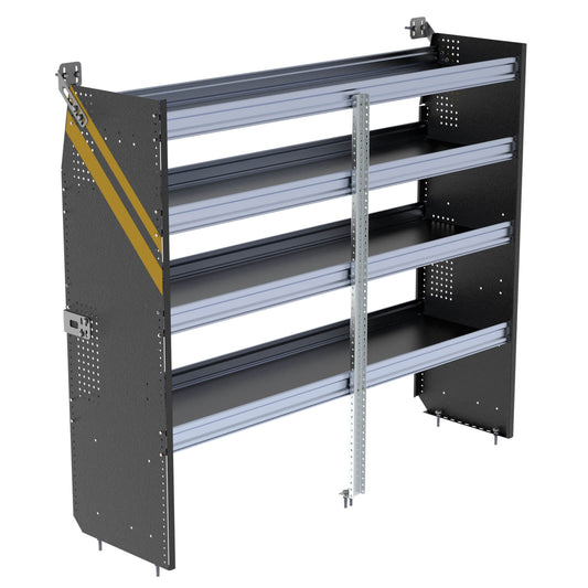 N5 Series Cargo Van Shelving, 72″ Wide, 4 Trays