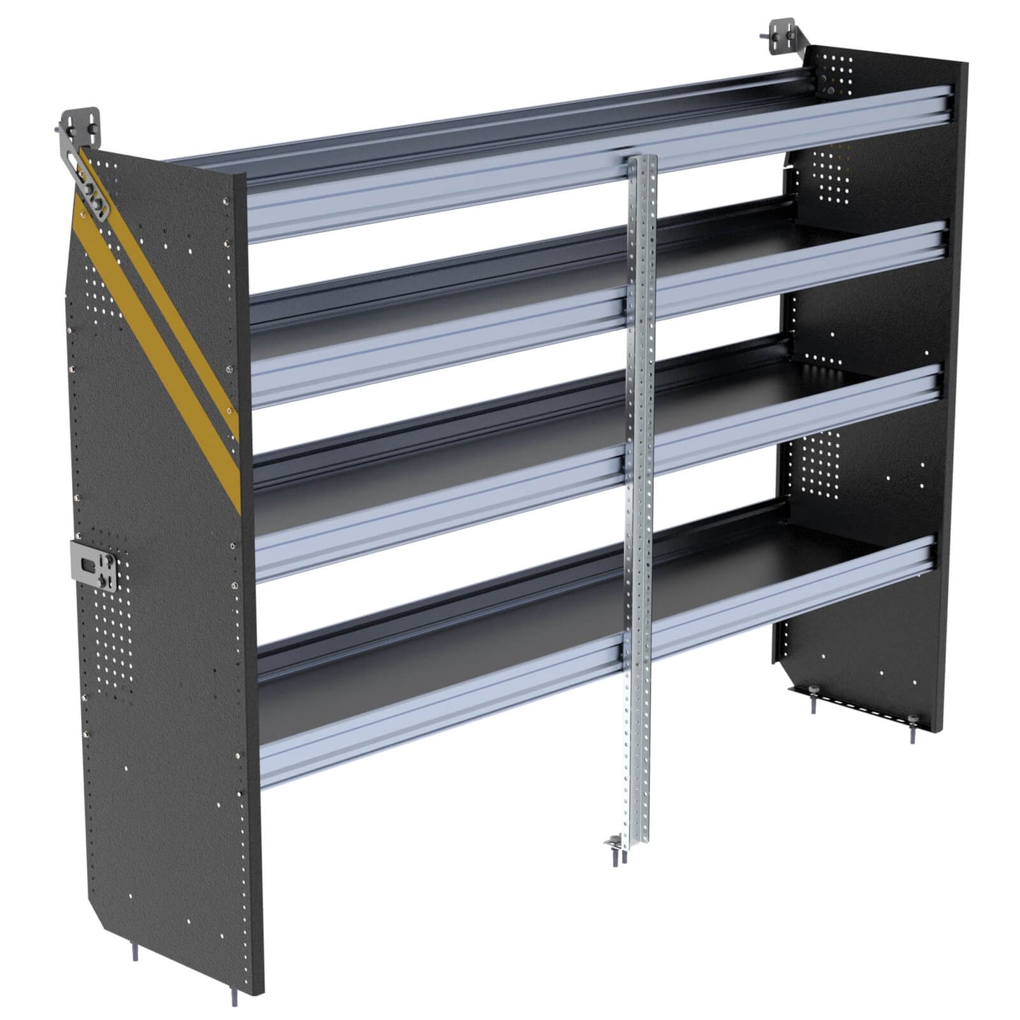 N5 Series Cargo Van Shelving, 84″ Wide, 4 Trays