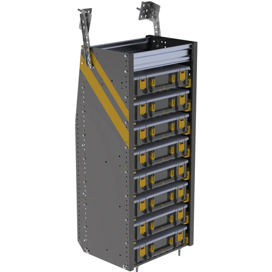 Partskeeper Parts Organizer Storage Cabinet w/ 8 Carry Cases